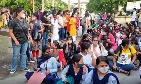 Gauhati University students demand action against cops