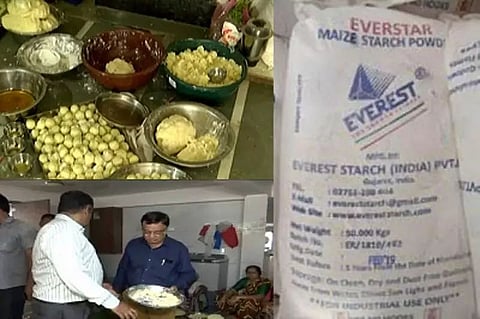 Industrial starch, chemical grade citric acid used for making fasting snacks in Gujarat