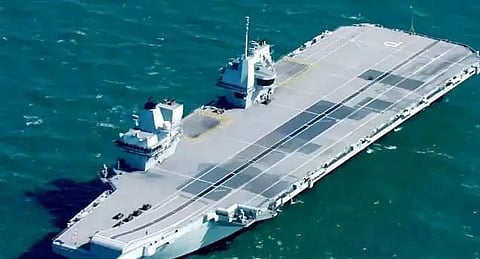 British Royal Navy carrier breaks down after departing for US
