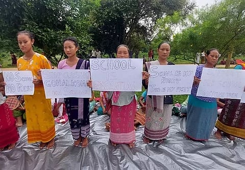 Garo organizations protest Assam government's decision to close down Gohalkona High School