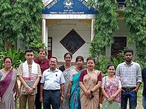 Students felicitated at Reliance Senior Secondary School, Golaghat