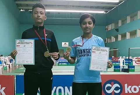 Bornil - Shanti Priya win title in All India Sub Junior Ranking Badminton Tournament