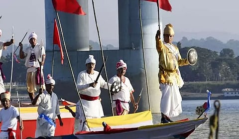 The battle of Saraighat depicted at Amingaon in Kamrup district