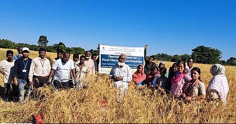 Training and demonstration on post-harvest machinery organized in Lakhimpur