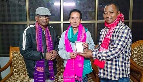 Rev Fr Khulandai Samy felicitates renowned artistes in Kokrajhar
