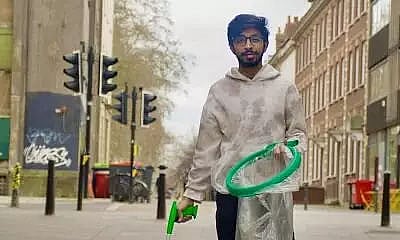 Indian 'plogger' Vivek Gurav on mission to clean 30 UK cities