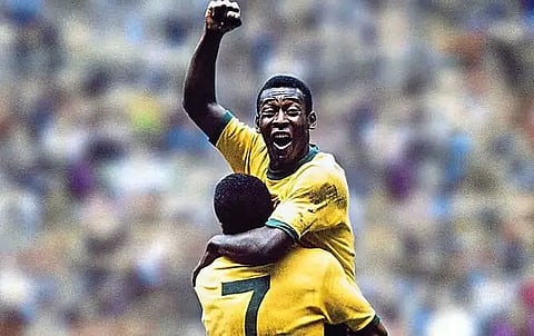 Football legend Pele showing improvement