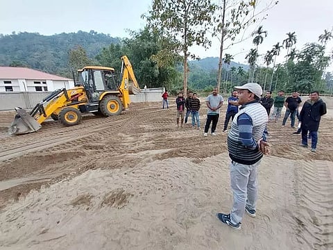 Assam Forest Department conducts operation against illegal sand stock in Boko