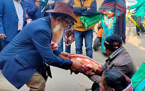 Warm clothes distributed to needy people in Sivasagar