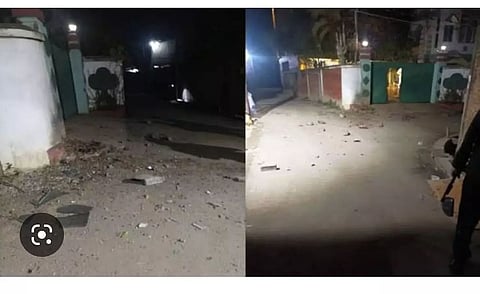 Bomb Blast In Imphal, CCTV Footage Captures Unidentified Miscreants