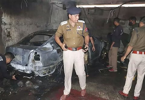 Fire damages vehicles in Guwahati