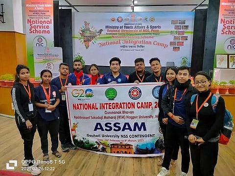 Gauhati University NSS team participating at National Integration Camp