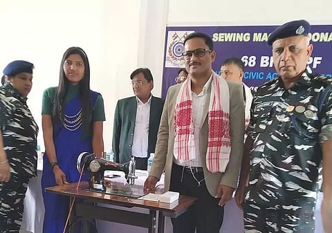 CRPF distributes sewing machines among village women in Tinsukia
