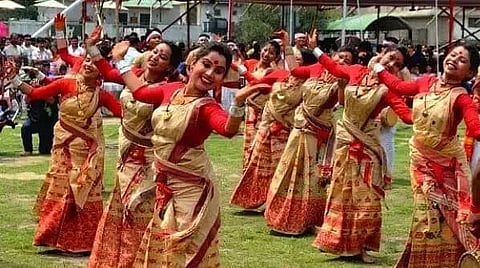 Temporary office for Demow Kendriya Rongali Bihu Sanmillan opened
