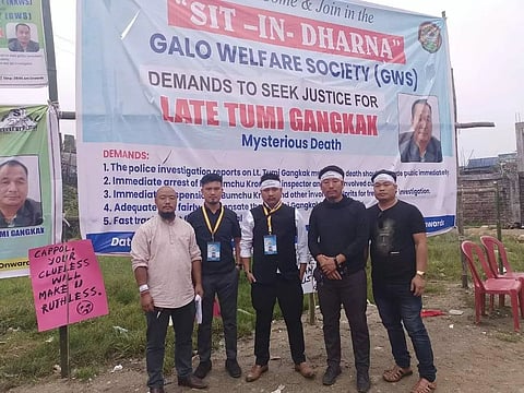 TUMI GANGKAK MURDER CASE: Galo Welfare Society stages protest at IG Park