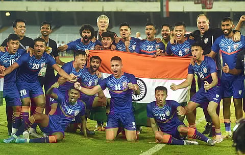Indian men’s football team rises five places in FIFA rankings