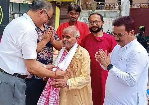 Dhubri branch of Axom Natya Sanmilani felicitated Artistes
