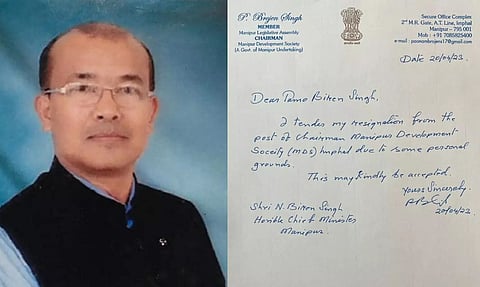BJP MLA Brojen Singh resigns as chairman of Manipur Development Society on ‘personal grounds’