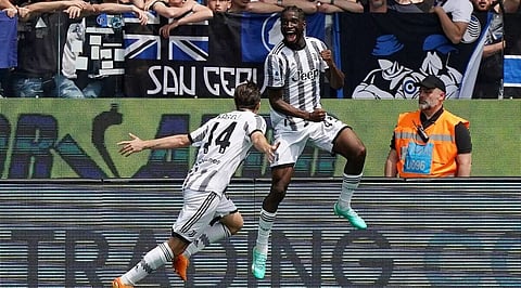 Juventus up to second in Serie A with win at Atalanta