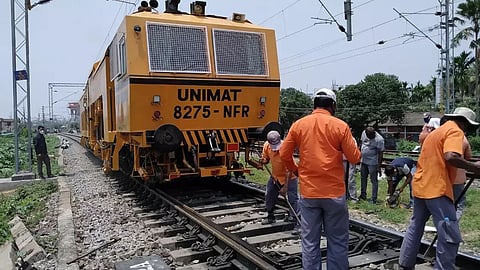 N F Railway undertakes several track renewal works during April 2023