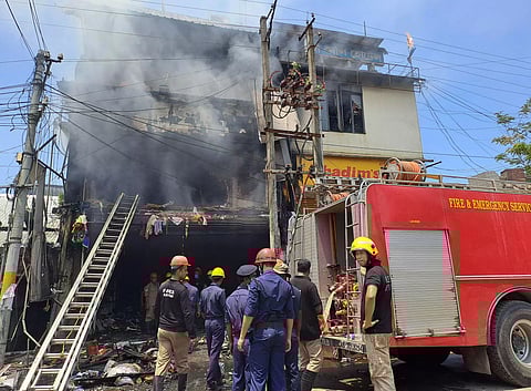Massive Fire Breaks Out at Clothes Store in Sivasagar Market Area