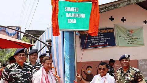 Dibrugarh Road Near Amolapatty Named After Martyred Soldier Balmukund