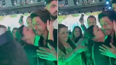 Shah Rukh Khan fans call out woman for kissing the star without permission