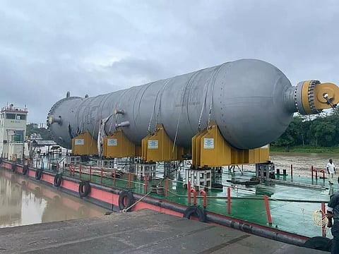 Sonowal receives first over dimensional cargo for Numaligarh Refinery Limited