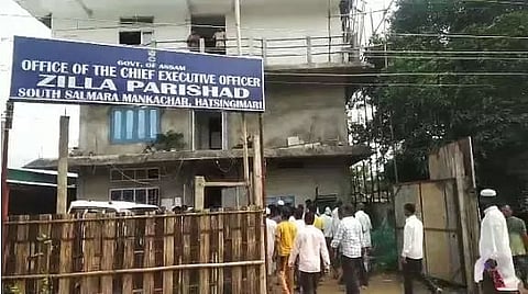 Assam: Shopkeepers of Patakata Weekly Market Protest at DC office