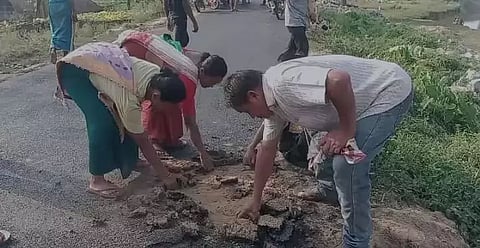 Assam: Public Dissatisfied Over Road Construction Quality