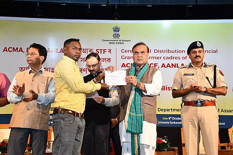 Assam government provides Rs 4 lakh each to 1,181 ex-rebels in state