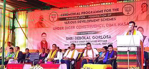 CEM of Dima Hasao Autonomous Council Debolal Gorlosa inaugurated Development projects