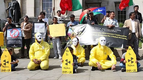 Baloch National Movement (BNM) holds protest in UK against enforced disappearances
