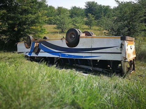 Bus overturned in Gohpur