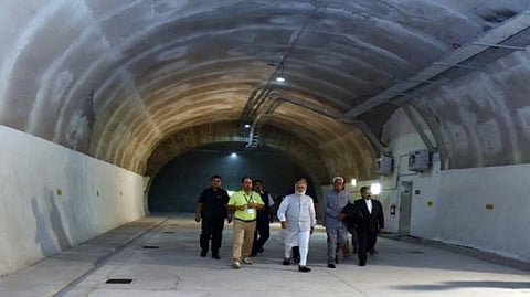 Modi lays foundation stone of Zojila Tunnel