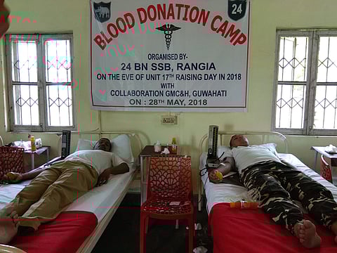 SSB holds blood donation camp at Rangia