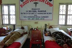 রঙিয়ায় এসএসবির রক্তদান শিবির