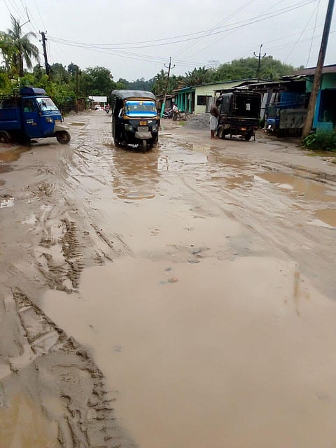Plying of over-loaded trucks aggravating road to Digaru