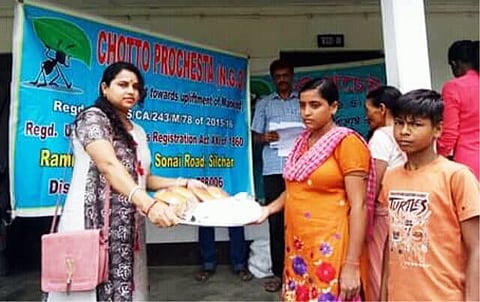 Relief material distributed