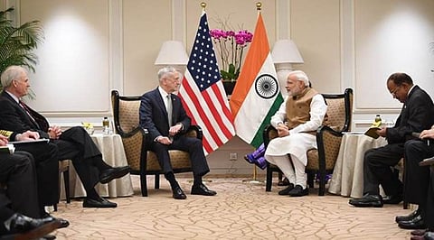 Modi discusses security related issues with Jim Mattis