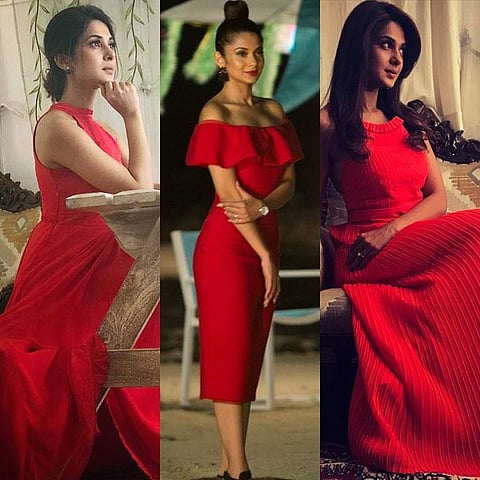 বেপানাহ" অভিনেত্ৰী জেনিফাৰৰ ৰেড আউটফিট