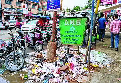 Municipality Dustbin doing More Harm than Good at the Old Dibrugarh Railway Station!
