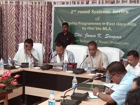 Home Minster James K Sangma Reviews Scheme Implementation in East Garo Hills