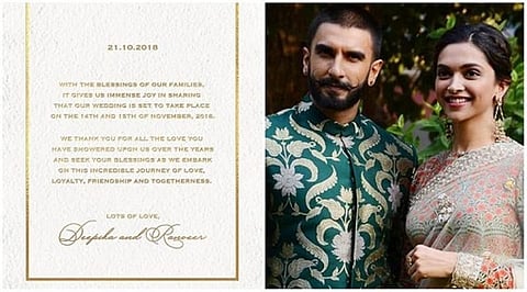 Finally Deepika Padukone and Ranveer Singh To Tie The Knot, Dates Announced