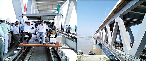 Experimental train runs over Bogibeel Bridge