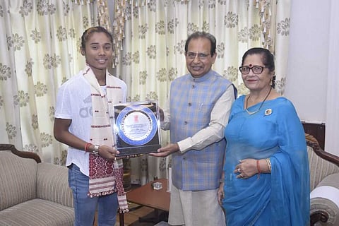 Hima Das Joins the IndianOil AOD State Office, Guwahati