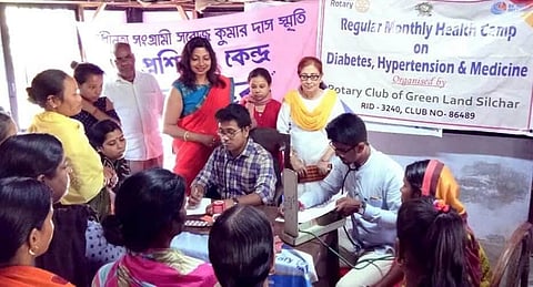 Health camp on diabetes and hypertension in Silchar