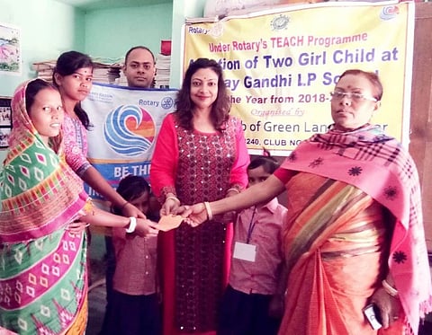 Rotary Club of Green Land Silchar adopts girls