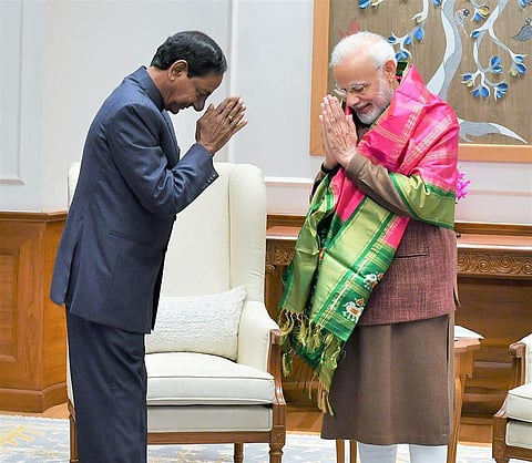 K. Chandrashekar Rao makes courtesy call on PM