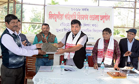 Free textbooks distributed by Thowra MLA Kushal Dowari